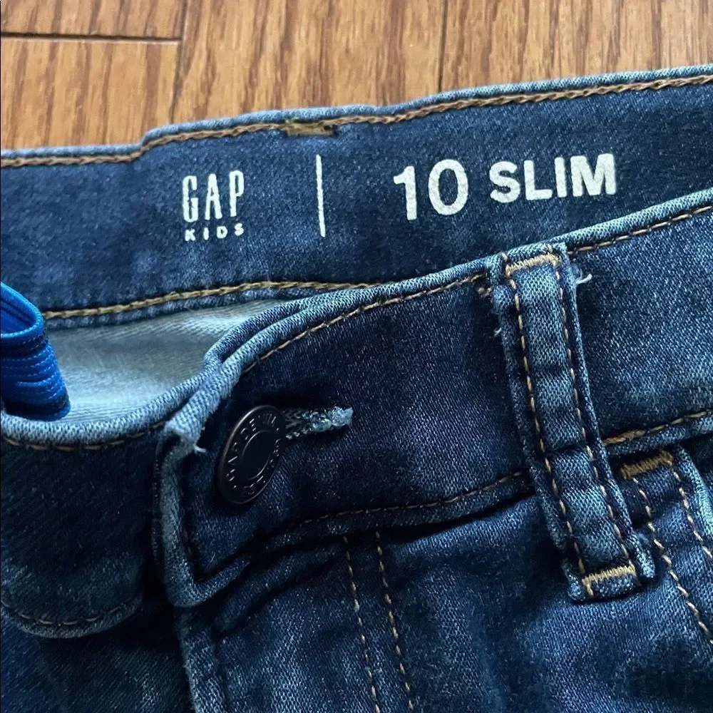 GAP Straight Leg Jeans Dark Wash Boy’s Sz 10 Slim